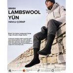 Bolero Erkek Yün Havlu Lambswool Çorap Siyah - 41 - 45
