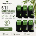 Bolero Kadın Bambu Patik Çorap – 6’lı Konforlu ve Dayanıklı Paket - 36 - 40 - Siyah