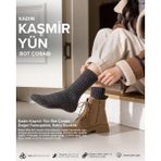 Bolero Kadın Kaşmir Yün Bot Çorabı Antrasit - 36 - 40
