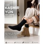 Bolero Kadın Kaşmir Yün Bot Çorabı Siyah - 36 - 40