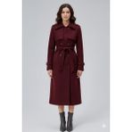 Bolivente Bordo Regular Rüzgarlık Detaylı Kaşe Kaban