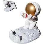 Bolivia's Cep Telefonu Standı, Yaratıcı Astronot Tasarımlı Telefon Tutucu, Komik Uzay Adamı Masaüstü Telefon Standı, Akıllı Telefon ve Tabletler İçin Dayanıklı, Ev Dekorasyon Ürünü (Altın Renk)