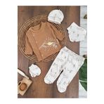 Bolly Baby Yenidoğan Organik Pamuk Erkek Bebek Hastane Çıkış 5li Set