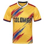 Bolognifi Avrupa/Amerika/Asya/Afrika Milli Takım Taraftarları Futbol Forması için 2026 Erkek formaları(Colombia,XXL)