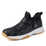 Bolognifi Spor Yarışmaları için Döner Tokalı Unisex Tenis, Badminton Masa Tenisi Antrenman Ayakkabıları Basketbol Ekipmanları(Black1688,40 EU)