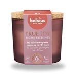Bolsius Çiçek Kokulu Kavanozda Mum – Mantar Kapaklı, Pembe – 21 Saat Yanma Süresi – Doğal Bitki Bazlı Balmumu – ScentFusion Teknolojisi ile Etkili Koku Yayılımı