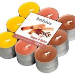 Bolsius Kokulu Tealight Mum, Şeker ve Baharat Kokulu, Karışık Renkli, 18'li Paket, 4 Saatlik Yanma Süresi - Ev Mumu - İç Dekorasyon - Doğal Özler - Doğal Vegan Balmumu İçerir - Palmiye Yağı İçermez