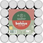 Bolsius Tealight Mum 100’lü, 4 Saat Uzun Yanma Süreli, Dumansız & Parfümsüz, Beyaz Dekoratif Mum, Doğal Bitki Mumu, Palmiye Yağı İçermez