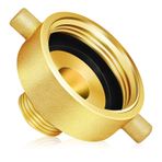 Boltigen Yangın Hidrant Adaptörü, Yangın Hortumu Adaptörü, 2-1/2 "NST/NH Dişi x 3/4" GHT Erkek, Pirinç Hidrant Adaptörü, Hidrantları Bağlama, İtfaiye Kamyonları, Püskürtme Hortumlarına vb