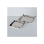BOLTZE HOME 2'li Gümüş Dekoratif Tepsi 20cm-25cm Seti