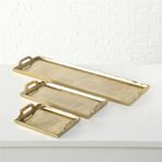 Boltze Home BO 1019016 3'lü Gold Dekoratif Tepsi Seti