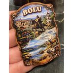 Bolu Abant Yedigöller Magneti - Ahşap Dekoratif Magnet - 9 cm