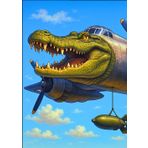 Bombardino Crocodilo quaderno A4 a quadretti 0,5 cm per scuola e università