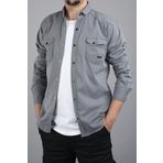 Bombe BMB-176120 Slim Fit Kot Gri Erkek Gömlek