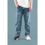 bombe Erkek Baggy Fit Rahat Kalıp Geniş Paça Jean Normal Bel Pantolon