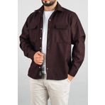 bombe Erkek Bordo Mevsimlik Casual Içi Scuba Kaplama Spor Kesim Mont Çıtçıtlı Ceket Gömlek