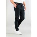 bombe Erkek Lacivert Slim Fit Dar Kesim Jogger Pantolon Siyah