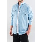 bombe Erkek Slim Fit Dar Kalıp Erkek Kot Gömlek Buz Mavi