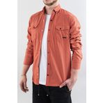 bombe Erkek Slim Fit Dar Kalıp Erkek Kot Gömlek Nar