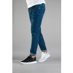 bombe Erkek Slim Fit Straight Dar Kesim Kot Pantolon Mavi