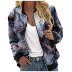 Bomber ceket, kadın, çiçekli, kısa bluz, mevsimlik ceket, gündelik, pilot ceketi, fermuarlı, dış giyim, kolej ceketi, hafif mont, sweat ceket, pilot ceketi, F-Marine, M