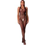 Bommi Fairy Kadın Seksi Kesim Elbise Jumpsuit Kesim Sırtı Açık Adım Şeffaf Shapewear Tek Parça Bodystocking, Siyah, XS-XXL
