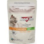 BonaCibo 85 gr Pouch Tavuklu Kısır Kedi Konservesi