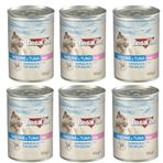 Bonacibo Ezme Sardalya ve Ton Balıklı Yaş Kedi Maması Yetişkin Kediler için 6 Adet x 400 gr