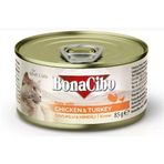 Bonacibo Ezme Tavuklu & Hindili Yetişkin Yaş Kedi Maması 85 Gr
