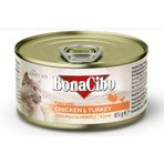 Bonacibo Ezme Tavuklu Ve Hindili Yaş Kedi Maması 85 Gr
