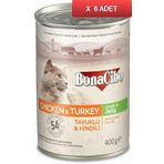 BonaCibo Jöleli Tavuk ve Hindi Yaş 6x400 gr Kedi Maması