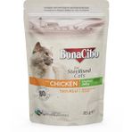 BonaCibo Jöleli Tavuklu Pouch Kısırlaştırılmış Yetişkin 85 gr Kedi Yaş Maması