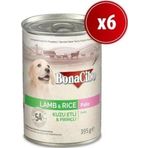 BonaCibo Kuzu Etli Pirinçli 6x400 gr Yavru Köpek Yaş Mama
