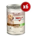 BonaCibo Kuzu Etli Yetişkin 6x400 gr Köpek Konserve Yaş Mama