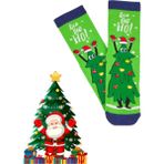 Bonapart Özel Koleksiyon Unisex Yılbaşı Noel Merry Christmas Happy Green Tree Soket Çorap - Yeşil - 37 - 44