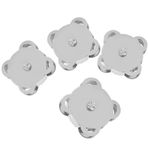 Bonbela 10 adet/set metal mıknatıslı toka çıtçıt düğmeler kendin yap kıyafet çantası aksesuarı (18,5 mm parlak, elde dikilmiş beyaz mıknatıslı toka)