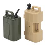Bonbela 1/10 Ölçekli Simülasyon Gaz Yakıt Tankı Seti Plastik Mini Yakıt Tankı Ve Mini Benzin Bidonu SCX10 1/10 RC Paletli (Sarı+Yeşil)