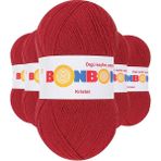 Bonbon 98237 Koyu Kırmızı 5 Adet Kristal El Örgü Lif İpi