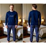 Bonbon Erkek Pamuklu Lacivert Renk Pijama Takımı AL001