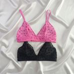 Bonbon Kadın Tül Transparan Kalp Figürlü Balensiz 2'li Paket Bralet Sütyen BB2179