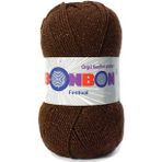 Bonbon Renk No:219 Festival Simli Örgü İpi Yünü