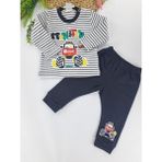 Bonboner Kids Erkek Bebek / Çocuk Ikili Pijama Takımı Gündelik Takım Premium - 9 Ay - 00Mavi