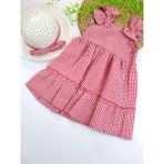 Bonboner Kids Kız Çocuk Şapka Elbise Ikili Takım Askılı Askıları Fiyonklu - 9 - 10 Yaş - 01P-Pembe