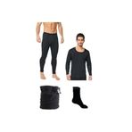 BONBONETTİ ERKEK TERMAL ALT ÜST TAKIM POLAR BOYUNLUK BERE ve TERMAL ÇORAP SET, SİYAH, 3XL