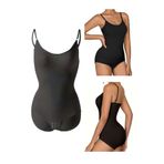 Bonbonetti Kadın Çıtçıtlı Dikişsiz Body Korse Atlet, Siyah1, L