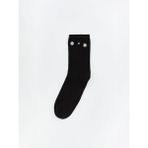 Boncuk Işlemeli Kadın Soket Çorap (W5) - Standart - Black