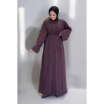 Boncuk Işlemeli Tam Boy Ferace 7894 Bordo - 40