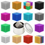 Boncuk Mıknatıs 216 Adet 5 MM Mıknatıslı Magnet Neo Cube Karışık Mix