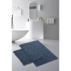 Boncuk Pamuklu 2'li Klozet Takımı Banyo Banyo Paspası, Gümüş, 50 x 60