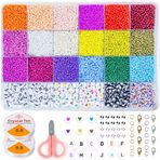 Boncuk seti, 27000 adet inci seti, 2 mm cam boncuk, dizmek için, yetişkinler için, renkli alfabe boncuklar, harf boncuklar, boncuklar, kendin yap el işi bileklikler, takı, zincir yap, dizmek için boncuklar